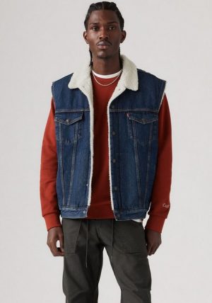 Levi's® Jeansweste SLEEVELESS TYPE 3 SHERPA mit Lammfelloptik Innenfutter