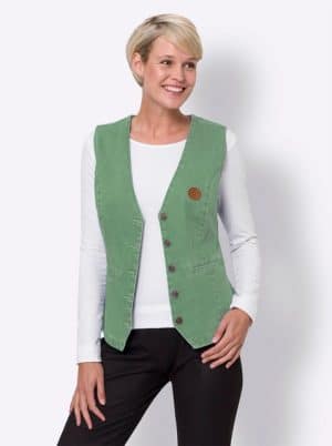Sieh an! Jerseyweste Jeansweste