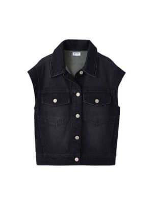 jonen Blouson Mädchen Jeansweste Oversize-Look
